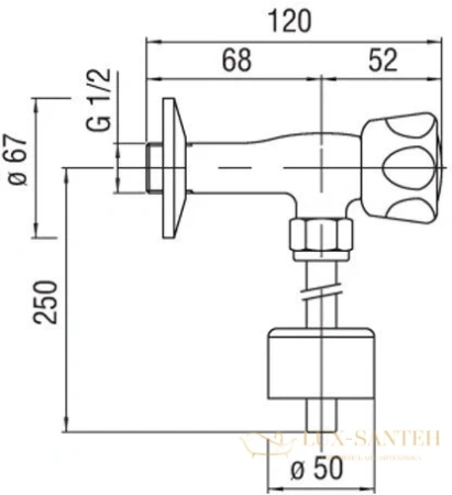 смывной механизм для писсуара nobili, av00503cr