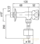 смывной механизм для писсуара nobili, av00503cr