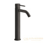 смеситель высокий для раковины gessi 316 flessa 54009.707, black metal brushed pvd