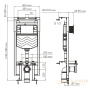 инсталляция для унитаза wasserkraft dinkel 58 58tlt.010.me.pb02 с панелью смыва, черный глянцевый