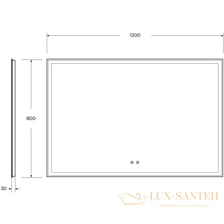 зеркало belbagno spc-grt-1200-800-led-tch-snd 120 см с подсветкой с голосовым управлением и подогревом, белый