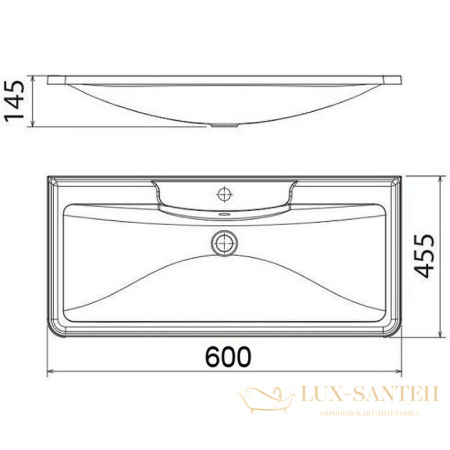 раковина belbagno bb600/455-lv-mr-alr 60 см, белый