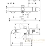 смеситель для ванны axor citterio m, 34420000, однорычажный, настенный, хром