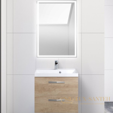 тумба под раковину belbagno aurora aurora-600-2c-so-rnn 60 см подвесная, rovere nebrasca nature