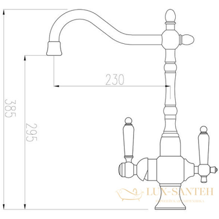 смеситель zorg sanitary zr336yf-50satin для кухни, сатин