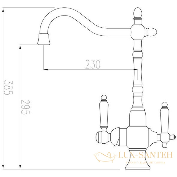 смеситель zorg sanitary zr336yf-50satin для кухни, сатин