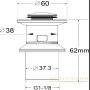 донный клапан belbagno bb-pcu-01-in click-clack, сатин