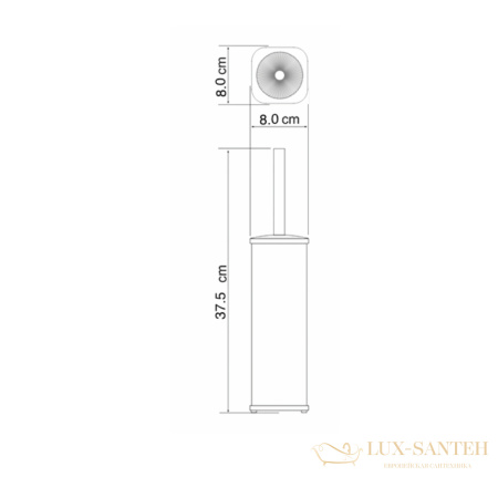 щетка для унитаза напольная wasserkraft k-1117white, белый матовый