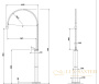 смеситель напольный gessi goccia 33628.031 для раковины, хром