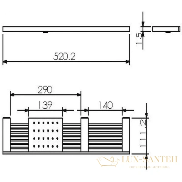 мыльница langberger vico 31060e 52,2 см с полочкой, хром