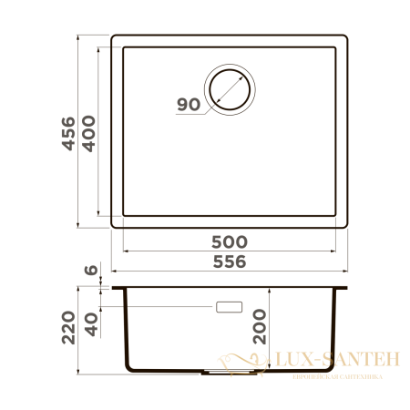 кухонная мойка omoikiri yamakawa 55t-u/i-ch 4993435 tetogranit, шампань