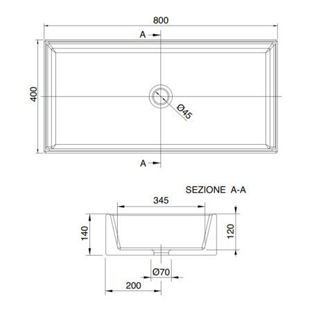 раковина накладная, scarabeo, teorema 2.0, 5102 37 bk,bioker, 800x400x140, без отверстия для смесителя и без перелива, lava