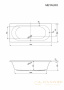 акриловая ванна cezares metauro metauro-180-80-42-w37 180x80 без гидромассажа, белый