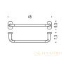 полотенцедержатель colombo design bart b2210 45 см, хром