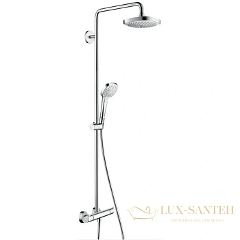 душевая система hansgrohe croma select e 180 2jet showerpipe 27256400 белый/хром