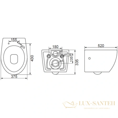 комплект подвесной унитаз belbagno prospero bb507b + bb1055sc + система инсталляции belbagno bb002-80 + bb005-pr-chrome, белый