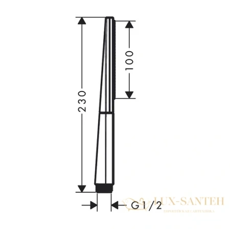 ручной душ hansgrohe rainfinity 100 1jet 26866670, матовый черный