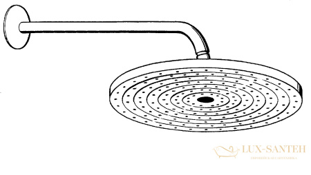 верхний душ hansgrohe raindance s 240 1jet ecosmart 9 л/мин с держателем хром 27461000