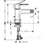 смеситель для биде hansgrohe rebris e 72211670, черный матовый