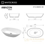 умывальник whitecross amazon 60x35, белый глянец иск. камень