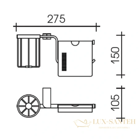 бумагодержатель schein allom 226e-2-r, хром