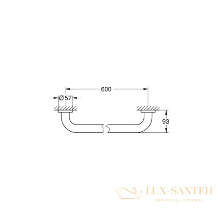 поручень grohe essentials 40794001, хром