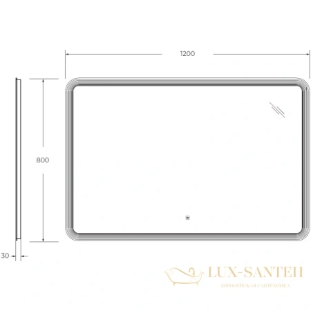 зеркало cezares duet czr-spc-duet-1200-800-led-tch 120x80см 