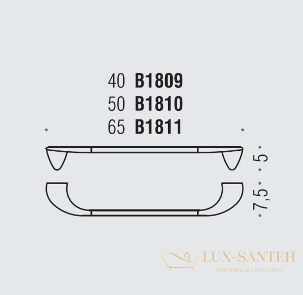 полотенцедержатель colombo design khala b1810 50 см, хром