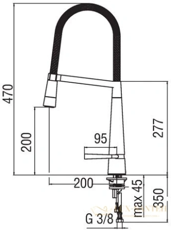 смеситель для кухни nobili likid, lk00300cr, цвет хром