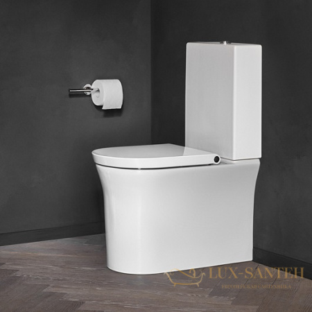 чаша напольного безободкового унитаза duravit white tulip 2197092000 rimless, белый