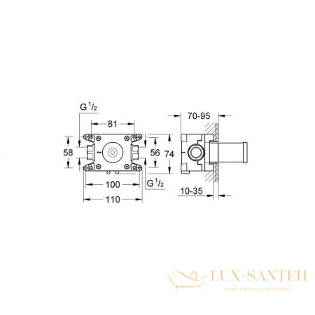 скрытая часть grohe rapido c 35028000 