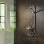 душевой набор hansgrohe raindance select s 27667000, 120 3jet powderrain со штангой 90 см, хром