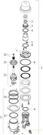 скрытая часть для смесителя hansgrohe metropol 13159180 на борт ванны на 2 отверстия