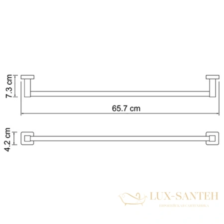 полотенцедержатель wasserkraft lippe k-6530 65,7 см, хром