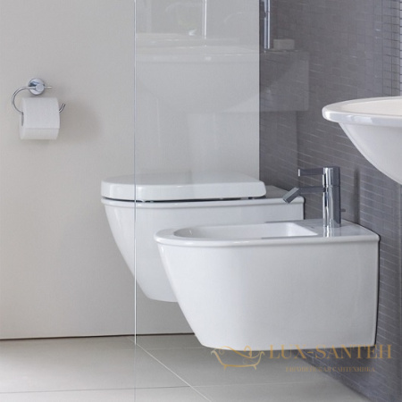 биде duravit darling new 2249150000 подвесное, белый