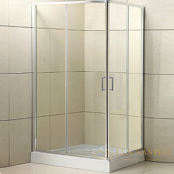 душевой уголок belbagno uno uno-195-ah-2-120/100-c-cr 120х100 см профиль хром, стекло прозрачное 