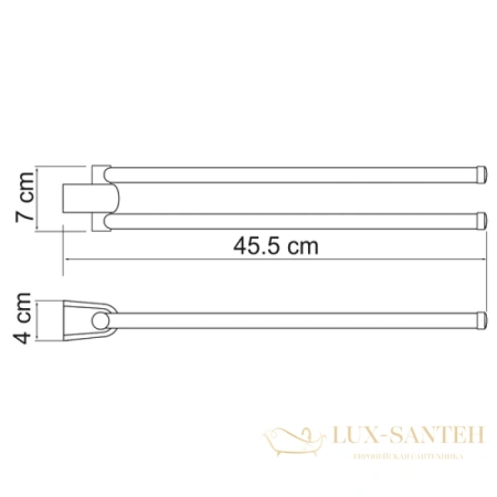 полотенцедержатель wasserkraft berkel k-6831 45,5 см, хром