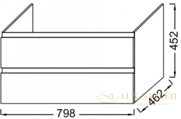 тумба под раковину jacob delafon madeleine 80x46 eb2053-j51 белый матовый