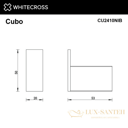 крючок whitecross cubo cu2410nib, брашированный никель