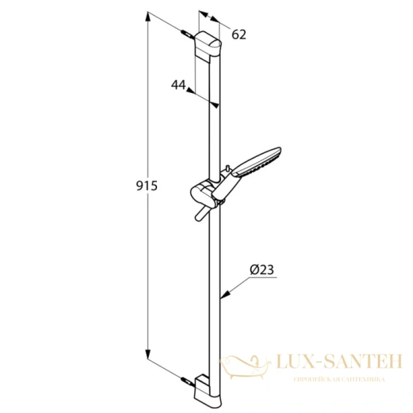 душевой гарнитур kludi freshline 1s 678400500, хром