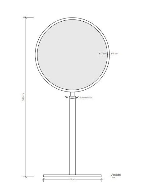 зеркало косметическое decor walther spt11 0116100, хром