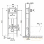 инсталляция oli expert evo plus sanitarblock 014091 для подвесного унитаза самонесущая, высота 1130 мм, механика