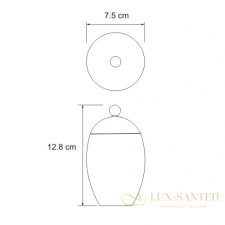 косметическая ёмкость wasserkraft ruwer k-6779, нержавеющая сталь
