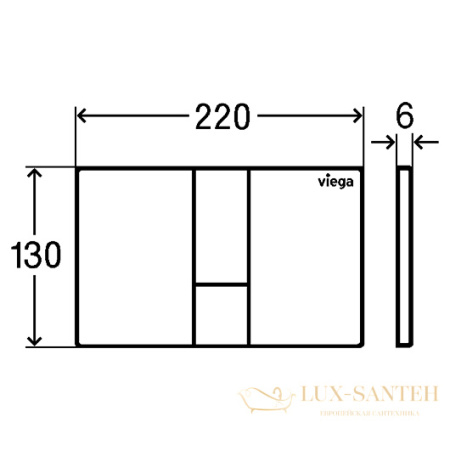 панель смыва viega prevista visign for style 24 773304, черный