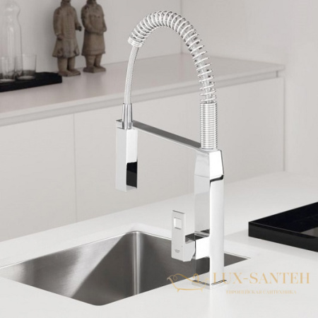 смеситель grohe eurocube 31395000 для мойки, хром