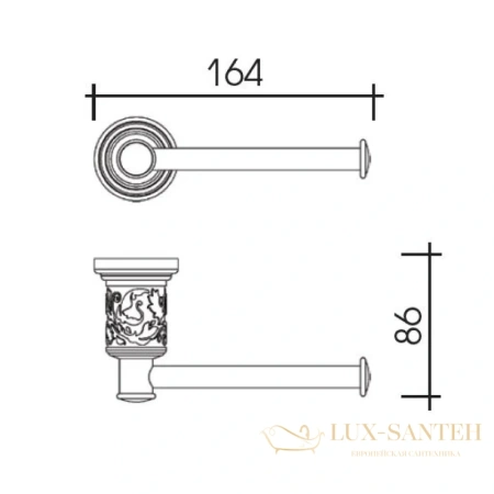 бумагодержатель schein carving 7065028, хром