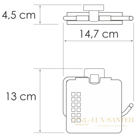 бумагодержатель wasserkraft rhin k-8725, никель