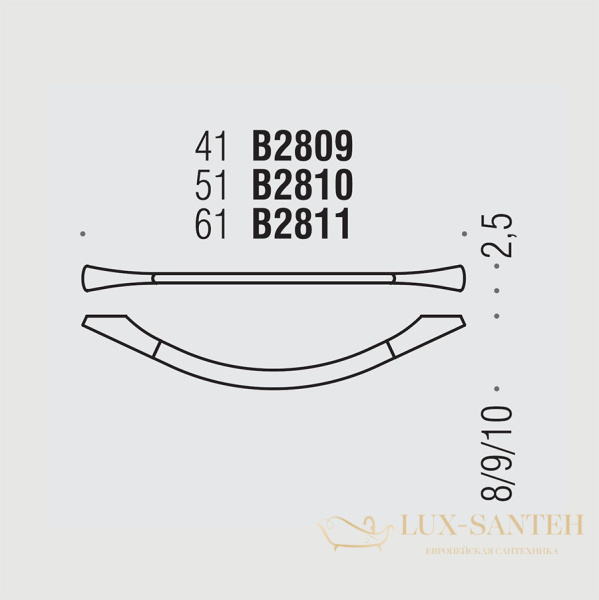 полотенцедержатель colombo design land b2811 61 см, хром