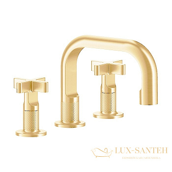 смеситель gessi inciso+ 58112.246 для раковины, gold pvd