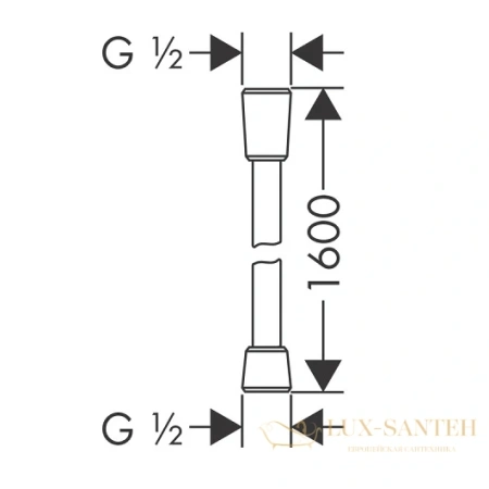 душевой шланг hansgrohe isiflex 28276000 хром